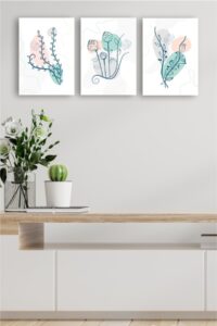 Dekoratif Yeşil, Sarı, Gri Çiçek Dizayn Mdf Ahşap 3 Parçalı Tablo Dekoratif Yeşil, Sarı, Gri Çiçek Dizayn Mdf Ahşap 3 Parçalı Tablo.