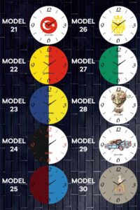 30 Farklı Model Kişiye Özel Saat - Ahşap Kalitesi ve Şık Tasarımlar, Futbol, Bohem, Türk Desenli 30 Farklı Model Kişiye Özel Saat - Ahşap Kalitesi ve Şık Tasarımlar, Futbol, Bohem, Türk Desenli.