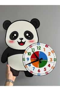 Sevimli Panda Po Montessori Çocuk Odası Eğitici Ahşap Duvar Saati - Sessiz Mekanizma, Şık Tasarım Sevimli Panda Po Montessori Çocuk Odası Eğitici Ahşap Duvar Saati - Sessiz Mekanizma, Şık Tasarım.
