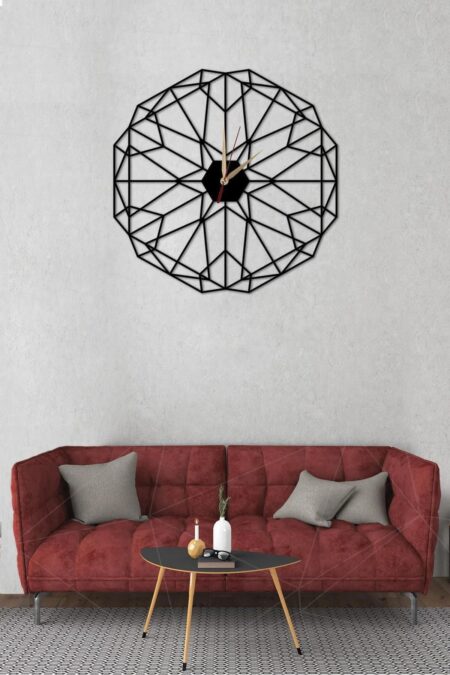 Ahşap Lazer Kesim Geometrik Duvar Saati Ahşap Lazer Kesim Geometrik Duvar Saati.