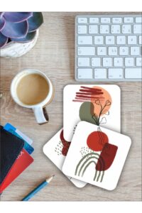 Bohem Doğal Tasarım Temalı Ahşap Bardak Altlığı Ahşap Baskılı Altlık 6'lı Set (9 X9CM) Bohem Doğal Tasarım Temalı Ahşap Bardak Altlığı Ahşap Baskılı Altlık 6'lı Set (9 X9CM).