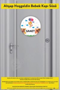 Kişiye Özel Isimli Bebek Odası Ahşap Kapı Süsü Kişiye Özel Isimli Bebek Odası Ahşap Kapı Süsü.