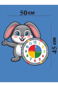 Sevimli Bunny Tavşan Montessori Çocuk Odası Eğitici Ahşap Duvar Saati - Sessiz Mekanizma, Şık Sevimli Bunny Tavşan Montessori Çocuk Odası Eğitici Ahşap Duvar Saati - Sessiz Mekanizma, Şık.