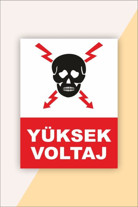 Iş Güvenliği Uyarı Levhası Yüksek Voltaj Iş Güvenliği Uyarı Levhası Yüksek Voltaj.