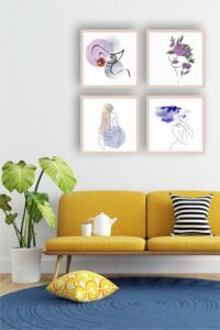 Ahşap 4'lü Bohem Tarzı Çerçeve Görünümlü Bohe Retro Art Tablo Seti Ahşap 4'lü Bohem Tarzı Çerçeve Görünümlü Bohe Retro Art Tablo Seti.