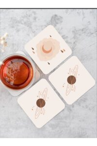 Bohem Fil Temalı Ahşap Bardak Altlığı Ahşap Baskılı Altlık 6'lı Set (9 X9CM) Bohem Fil Temalı Ahşap Bardak Altlığı Ahşap Baskılı Altlık 6'lı Set (9 X9CM).