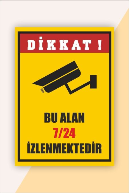 Iş Güvenliği Bu Bölge Kamera Ile Izlenmektedir Levhası Iş Güvenliği Bu Bölge Kamera Ile Izlenmektedir Levhası.