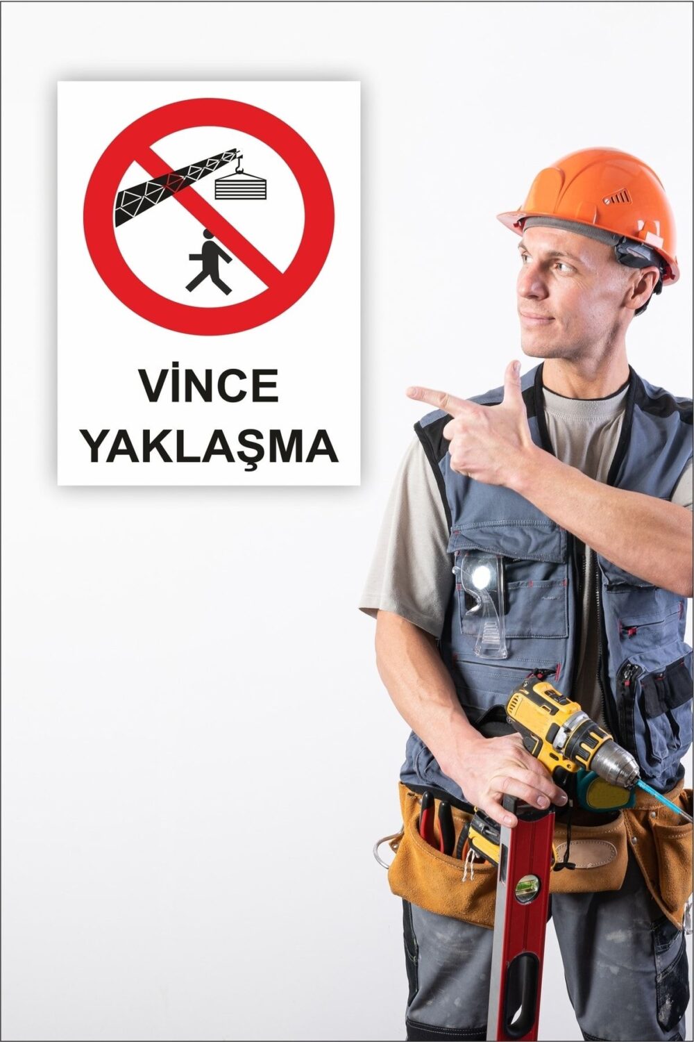 Iş Güvenliği Uyarı Levhası Yangın Hortumu Dolabı.