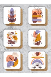 Bohem Geometrik Çiçek Temalı Ahşap Bardak Altlığı Ahşap Baskılı Altlık 6'lı Set (9 X9CM) Bohem Geometrik Çiçek Temalı Ahşap Bardak Altlığı Ahşap Baskılı Altlık 6'lı Set (9 X9CM).
