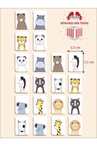 Zeka Kartları Eşleştirme Oyunu Sevimli Hayvan Hafıza Kartı Ahşap Eğitici Puzzle Oyuncak (5,5X7,5 CM) Zeka Kartları Eşleştirme Oyunu Sevimli Hayvan Hafıza Kartı Ahşap Eğitici Puzzle Oyuncak (5,5X7,5 CM).