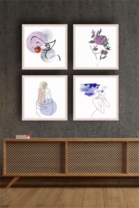 Ahşap 4'lü Bohem Tarzı Çerçeve Görünümlü Bohe Retro Art Tablo Seti Ahşap 4'lü Bohem Tarzı Çerçeve Görünümlü Bohe Retro Art Tablo Seti.