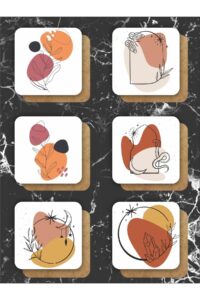 Bohem Ay Kelebek Temalı Ahşap Bardak Altlığı Ahşap Baskılı Altlık 6'lı Set (9 X9CM) Bohem Ay Kelebek Temalı Ahşap Bardak Altlığı Ahşap Baskılı Altlık 6'lı Set (9 X9CM).