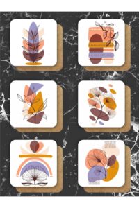 Bohem Geometrik Çiçek Temalı Ahşap Bardak Altlığı Ahşap Baskılı Altlık 6'lı Set (9 X9CM) Bohem Geometrik Çiçek Temalı Ahşap Bardak Altlığı Ahşap Baskılı Altlık 6'lı Set (9 X9CM).