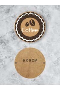 Retro Kahve/coffee Temalı Bardak Altlığı Ahşap Baskılı Altlık 6'lı Set (9 X9CM) Retro Kahve/coffee Temalı Bardak Altlığı Ahşap Baskılı Altlık 6'lı Set (9 X9CM).
