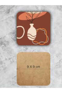 Bohem Çiçek Vazo Temalı Ahşap Bardak Altlığı Ahşap Baskılı Altlık 6'lı Set (9 X9CM) Bohem Çiçek Vazo Temalı Ahşap Bardak Altlığı Ahşap Baskılı Altlık 6'lı Set (9 X9CM).