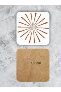 Bohem Çam Ağacı Temalı Ahşap Bardak Altlığı Ahşap Baskılı Altlık 6'lı Set (9 X9CM) Bohem Çam Ağacı Temalı Ahşap Bardak Altlığı Ahşap Baskılı Altlık 6'lı Set (9 X9CM).