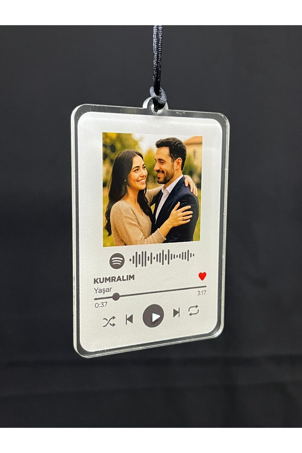 🎵 Kişiye Özel Spotify Şarkılı Dikiz Aynası Süsü – Fotoğraf & Müzik Senin Seçimin!.