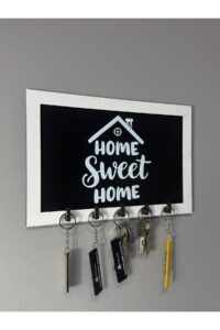 Home Sweet Home Yazılı Ahşap Anahtarlık Askısı Kapı Kenarı İçin Şık, Modern ve Estetik Duvar Dekoru Home Sweet Home Yazılı Ahşap Anahtarlık Askısı Kapı Kenarı İçin Şık, Modern ve Estetik Duvar Dekoru.