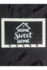 Home Sweet Home Yazılı Ahşap Anahtarlık Askısı Kapı Kenarı İçin Şık, Modern ve Estetik Duvar Dekoru Home Sweet Home Yazılı Ahşap Anahtarlık Askısı Kapı Kenarı İçin Şık, Modern ve Estetik Duvar Dekoru.