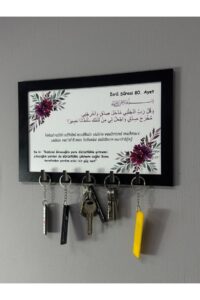 Ahşap Çerçeveli İslami Anahtar Askısı İsra Suresi Dualı Duvar Anahtarlığı & Anahtarlık Askılığı Ahşap Çerçeveli İslami Anahtar Askısı İsra Suresi Dualı Duvar Anahtarlığı & Anahtarlık Askılığı.