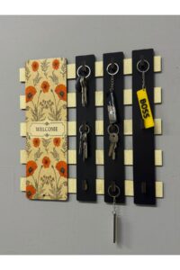 Ahşap Çiçek Desenli "Welcome " Yazılı Kapı Girişi Anahtarlık Askılığı Anahtarlık Tutucu 9 Kanca Ahşap Çiçek Desenli "Welcome " Yazılı Kapı Girişi Anahtarlık Askılığı Anahtarlık Tutucu 9 Kanca.