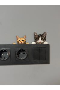 Üçlü Sevimli Kedi Figürlü Priz Üstü Süs - Dekoratif Aksesuar Üçlü Sevimli Kedi Figürlü Priz Üstü Süs - Dekoratif Aksesuar.
