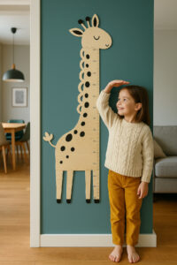 Sevimli Zürafa Şekilli Ahşap Boy Ölçer - Montessori Çocuk Odası Dekoru Sevimli Zürafa Şekilli Ahşap Boy Ölçer - Montessori Çocuk Odası Dekoru.